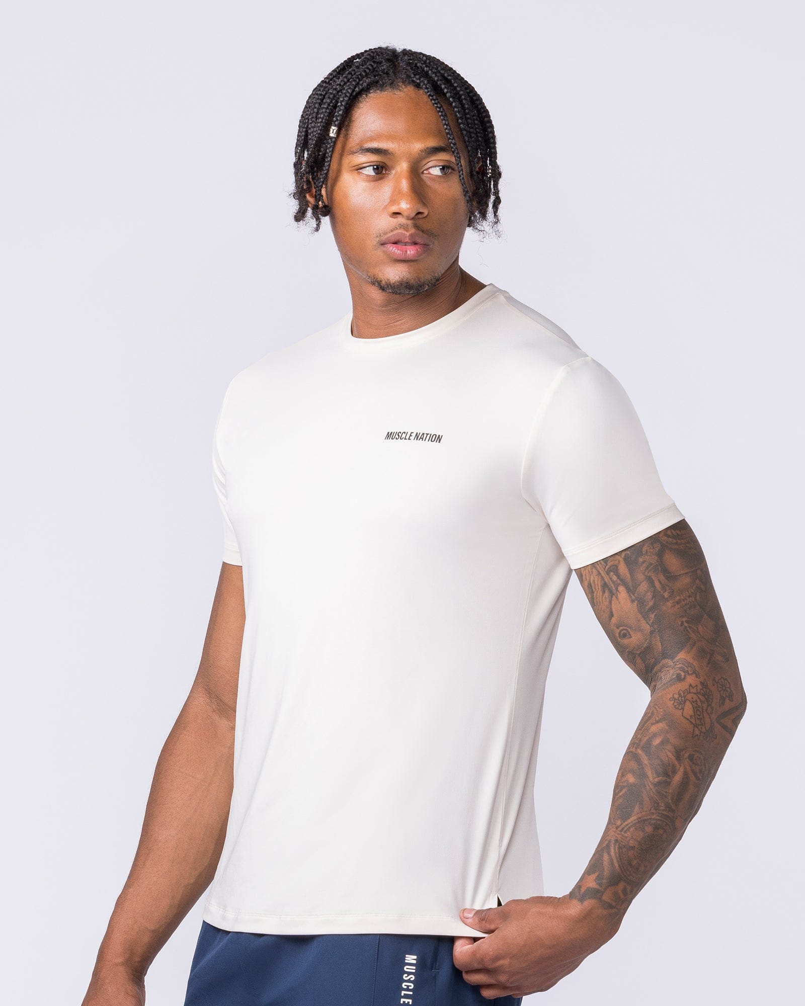 Climaflex Active Tee in Travertine - Muscle Nation men's training tee, view 3