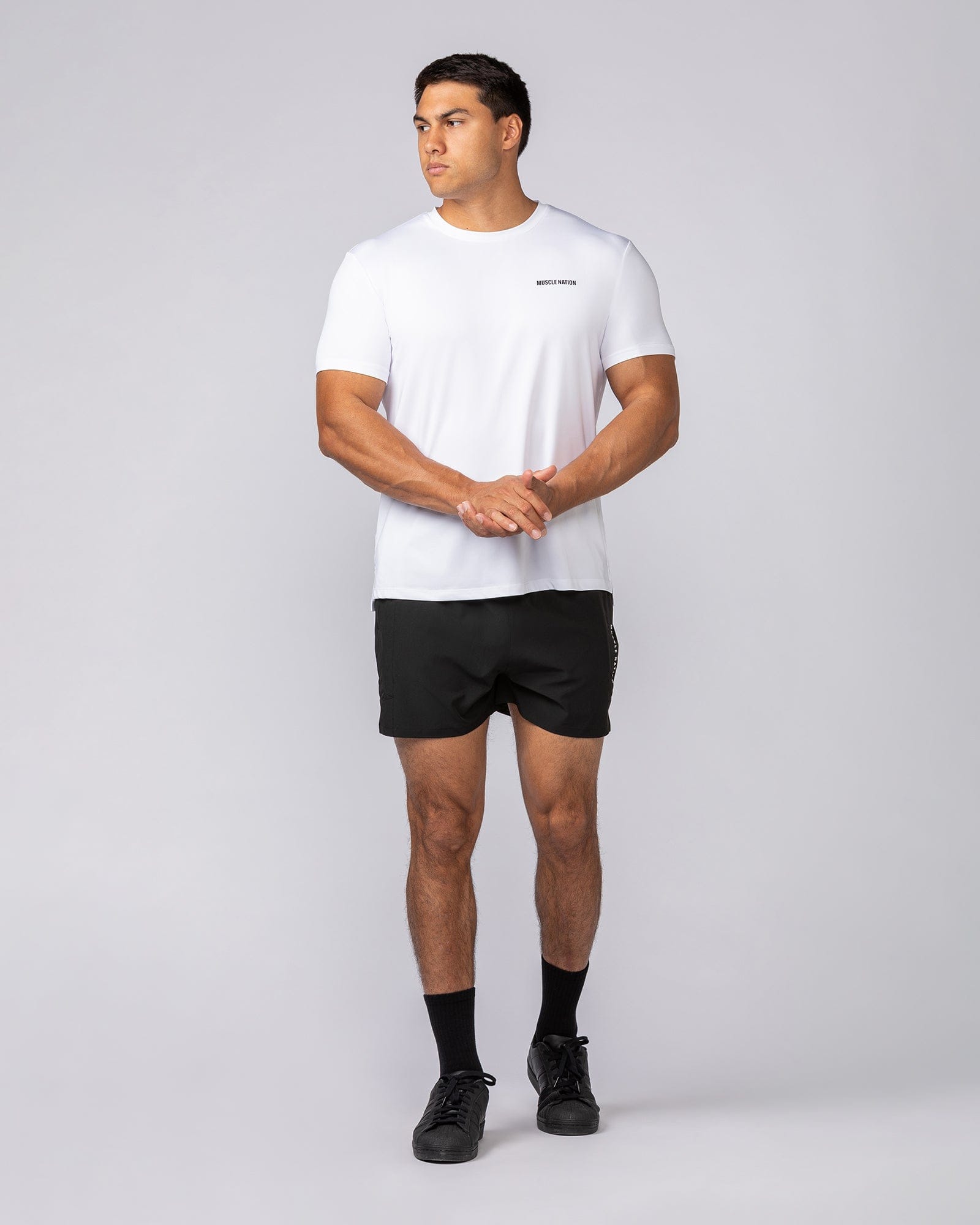Climaflex Active Tee in White - Muscle Nation men's training tee, view 6