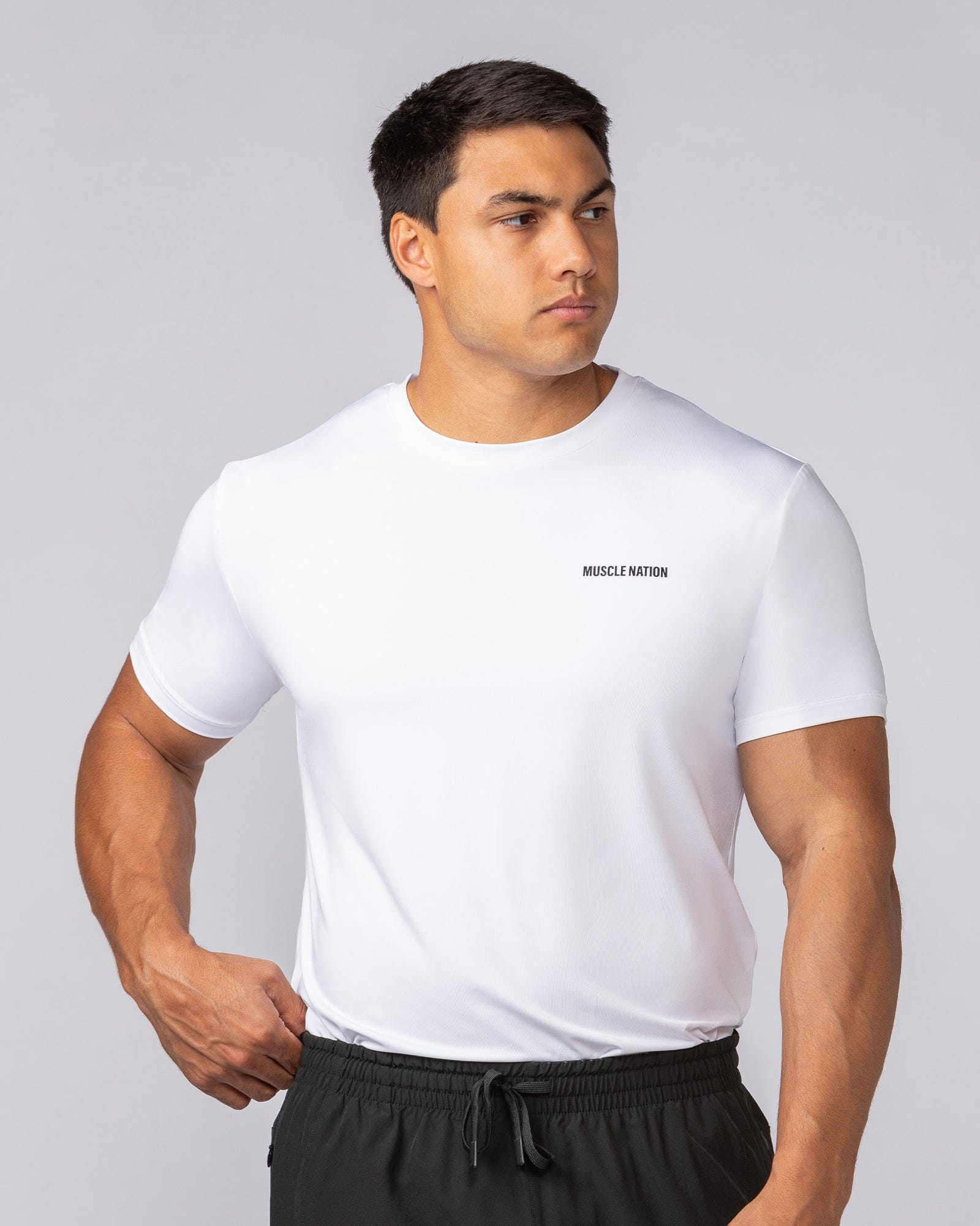 Climaflex Active Tee in White - Muscle Nation men's training tee