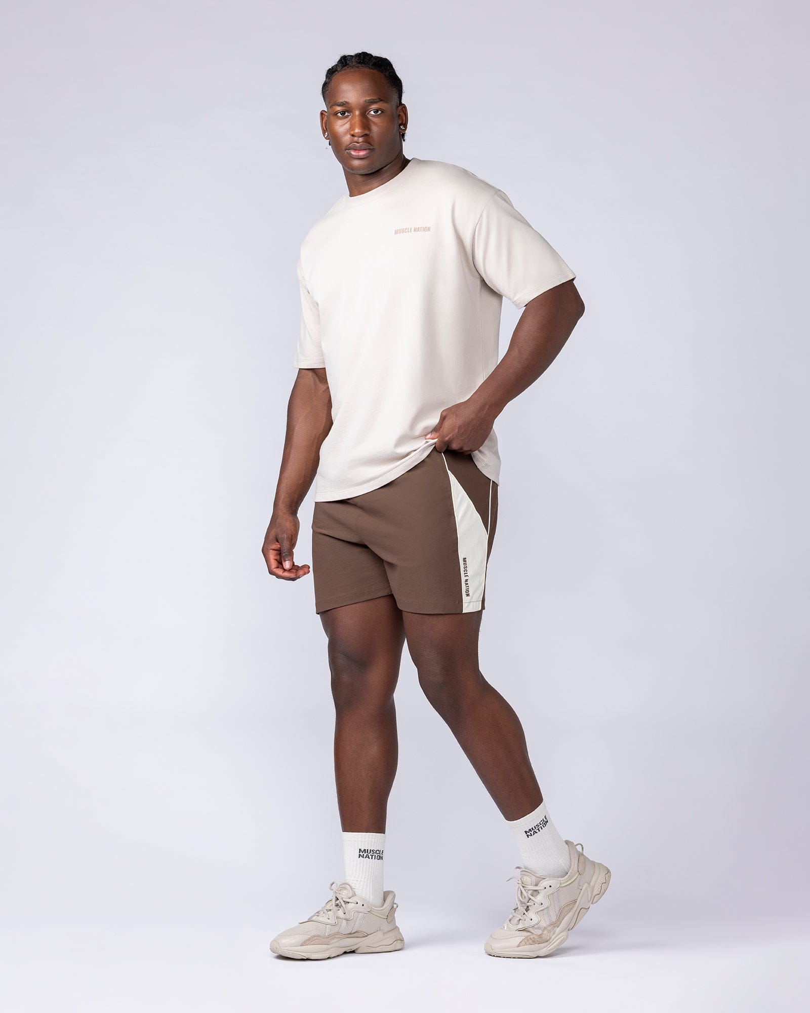 Command Windbreaker Shorts - Brown