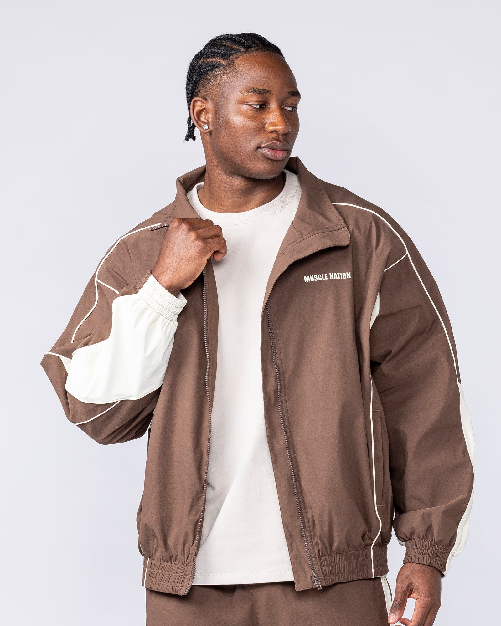 Command Windbreaker Zip Through - Brown