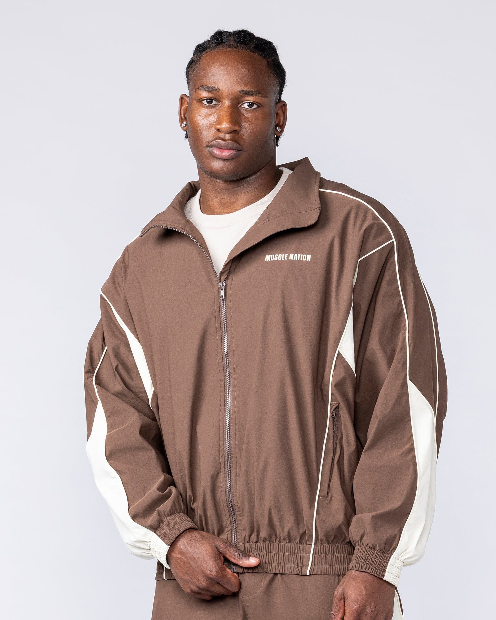 Command Windbreaker Zip Through - Brown