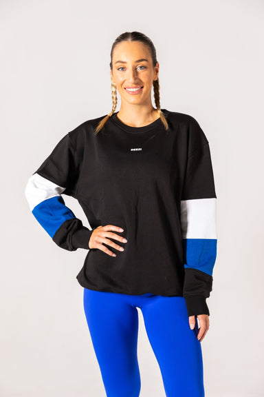 Deezi Active Jumpers Trinity Sweater Black & Blue