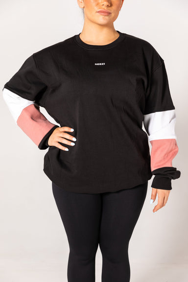 Deezi Active Jumpers Trinity Sweater Black & Pink