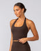 Define Bra Tank Cocoa - Muscle Nation women's tank top, view 2