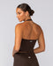 Define Bra Tank Cocoa - Muscle Nation women's tank top, view 3
