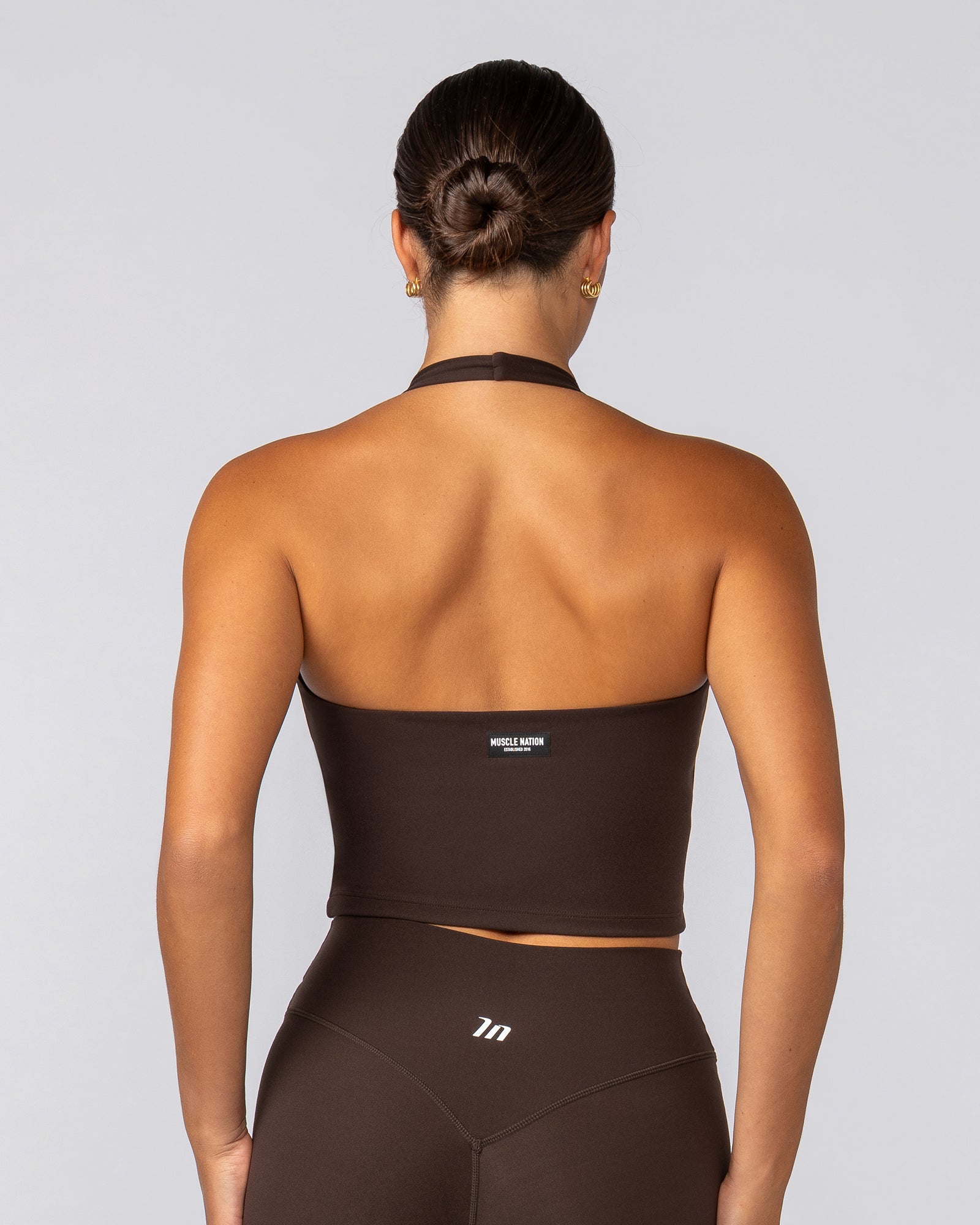 Define Bra Tank Cocoa - Muscle Nation women's tank top, view 4