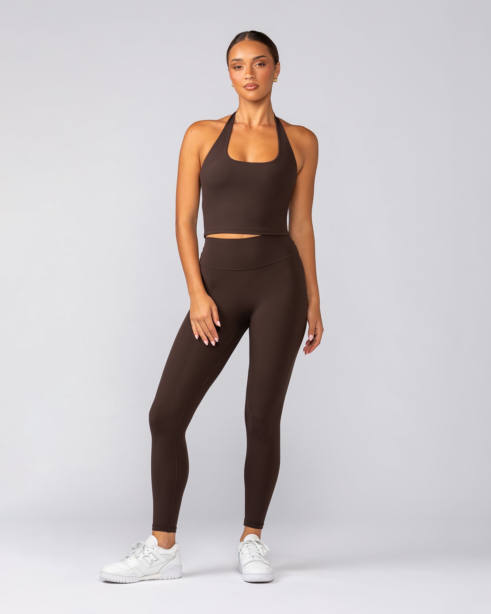 Define Bra Tank Cocoa - Muscle Nation women's tank top, view 5