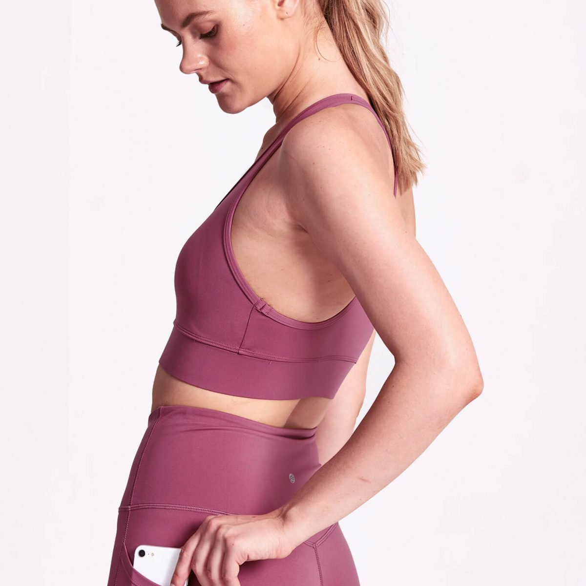 Dharma Bums Sports Bras Racer Back Sports Bra - Rosewater