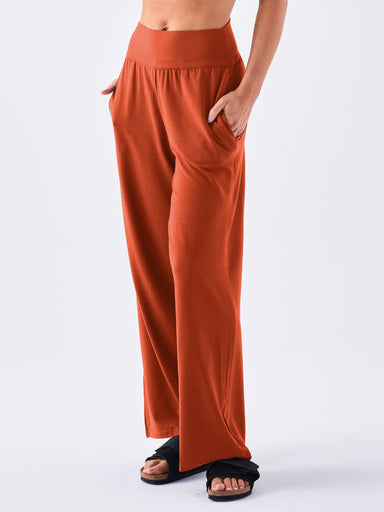 Dharma Bums Track Pants Nomad Modal Wide Leg Pant - Clay