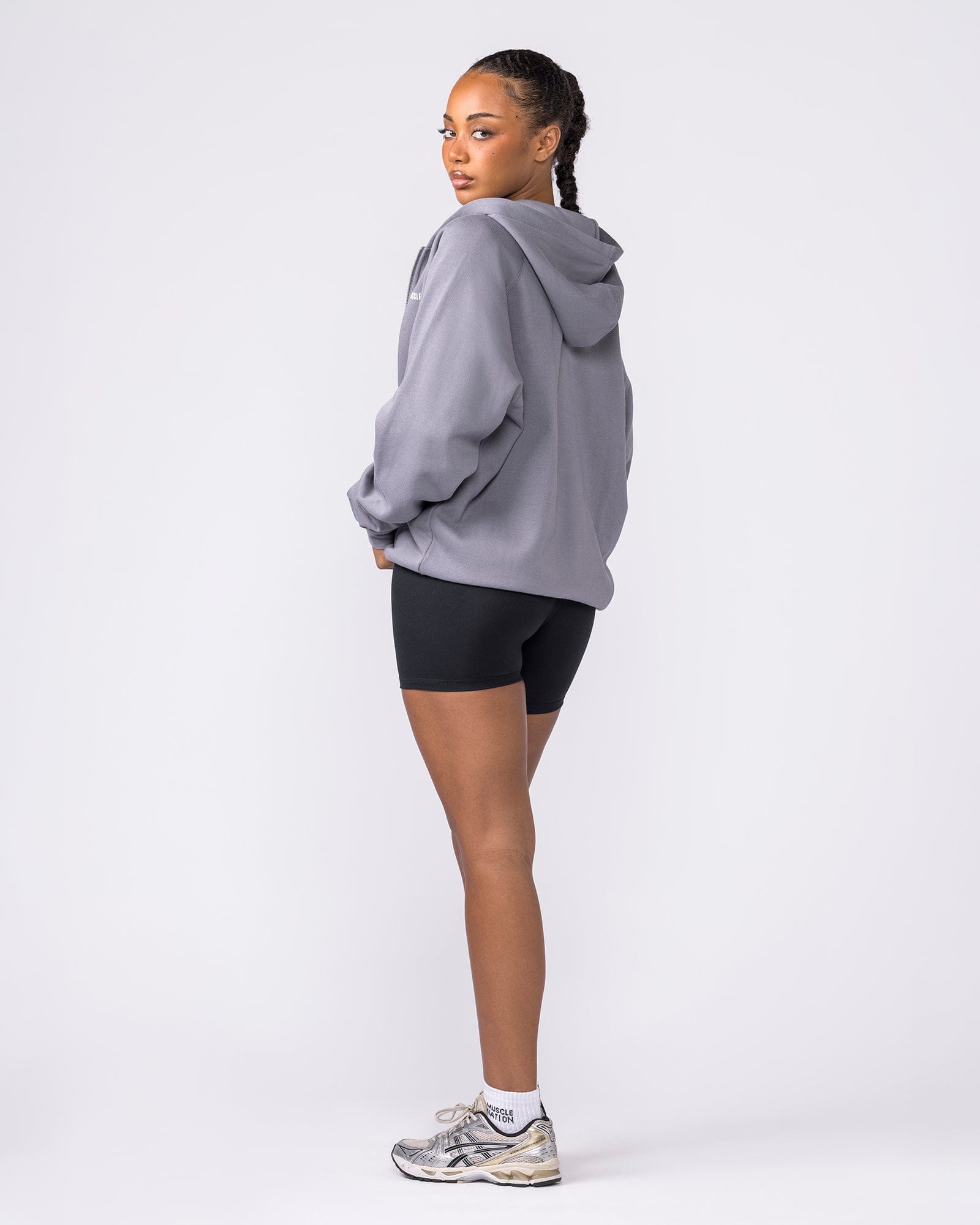 Essential Zip Hoodie - Cement