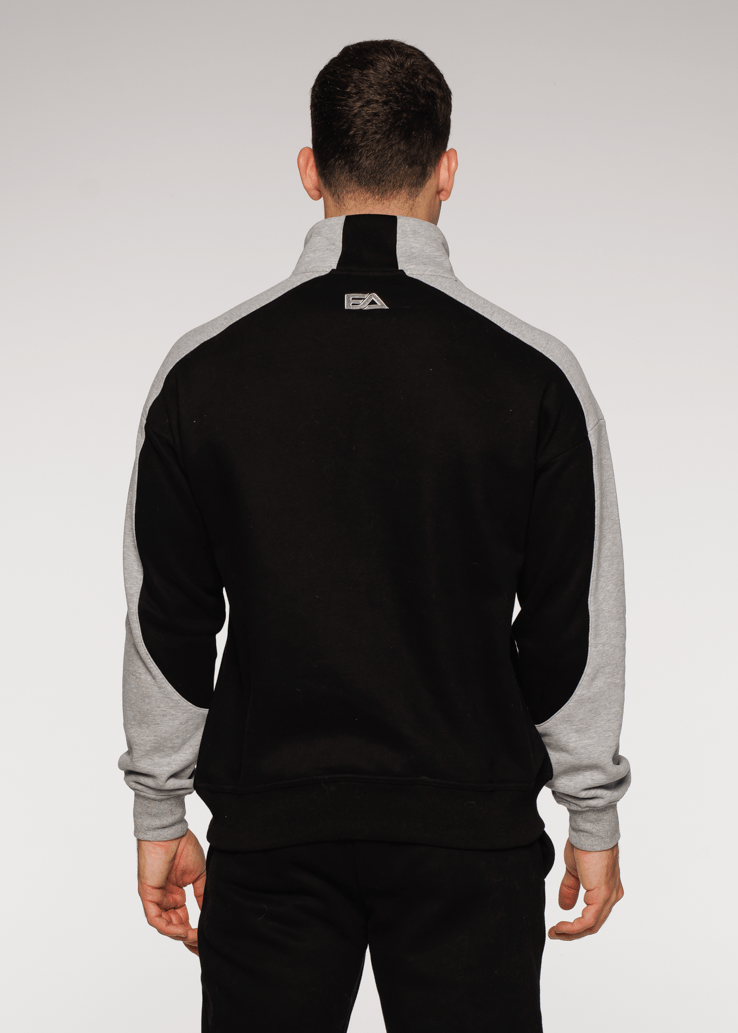 Evolve Apparel Iconic Retro ¼ Zip - Black-Grey