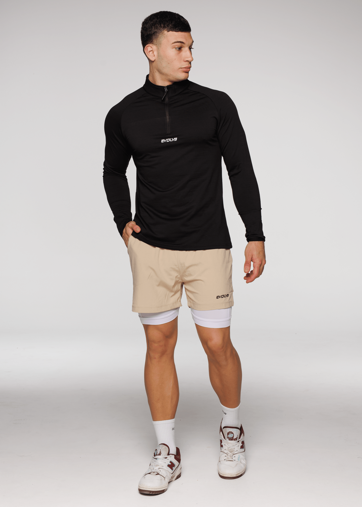 Evolve Apparel Limitless Active Shorts - Beige