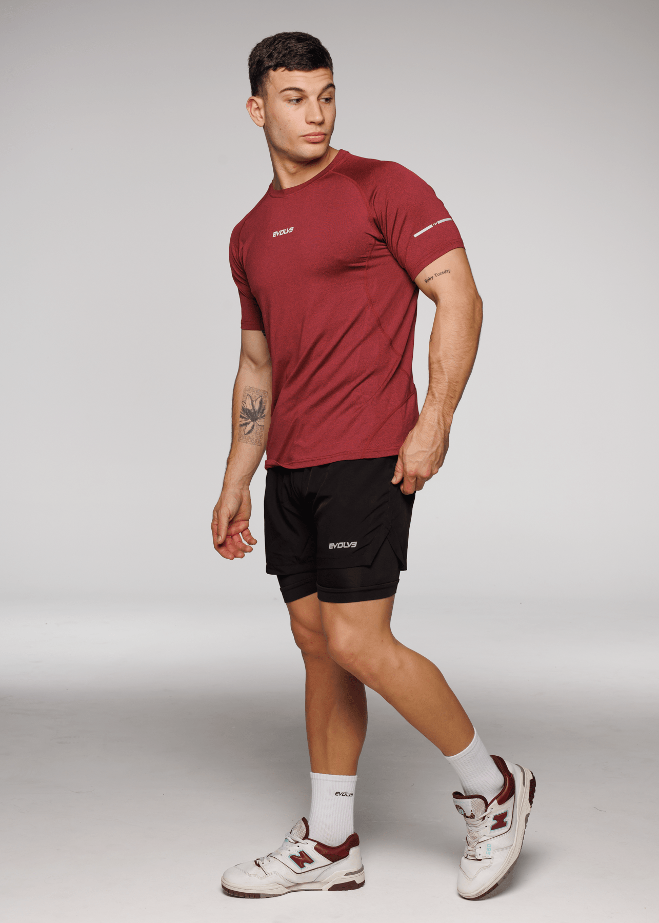 Evolve Apparel Limitless Hyper Tee - Maroon