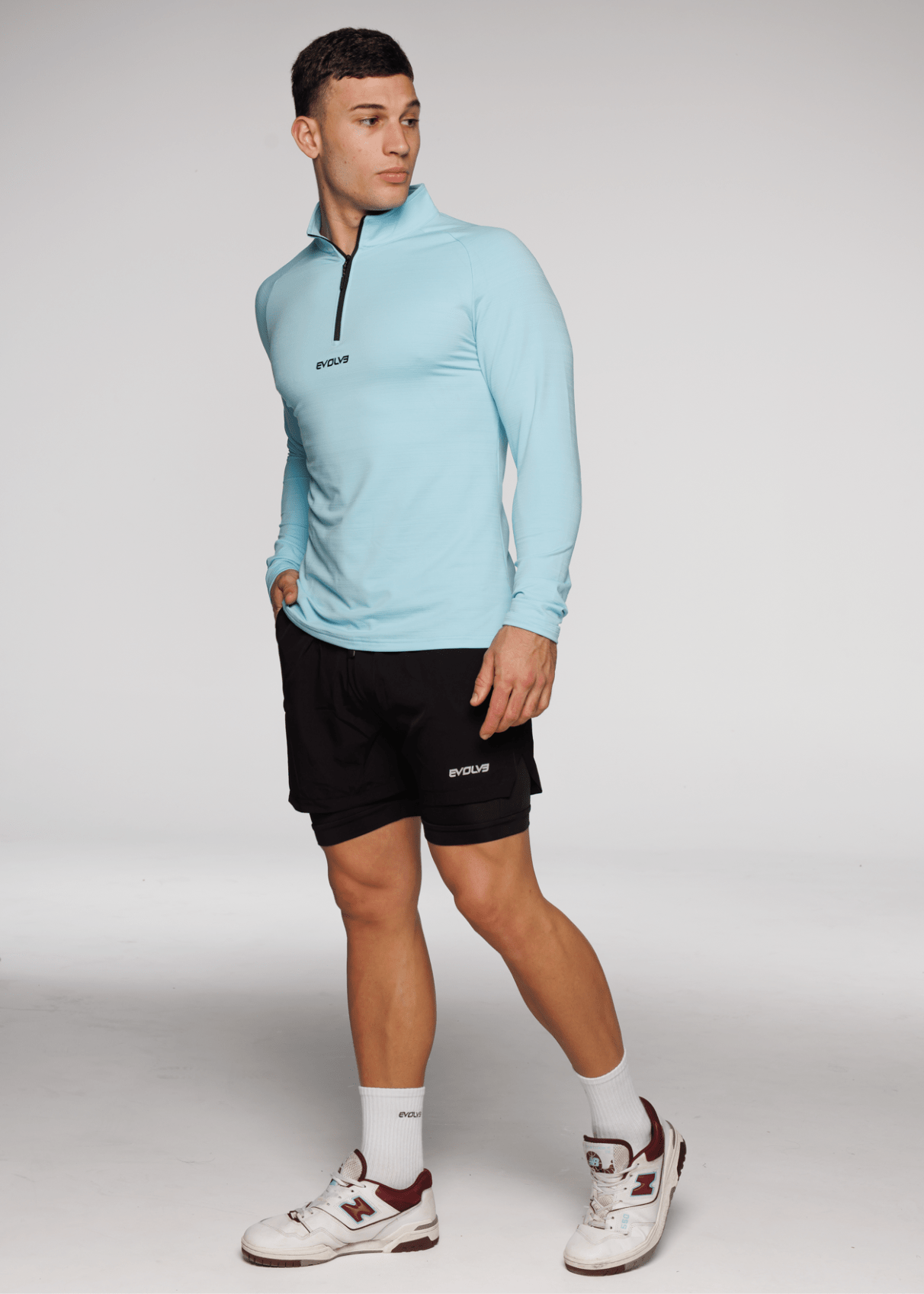 Evolve Apparel Limitless ¼ Zip Jacket - Sky Blue