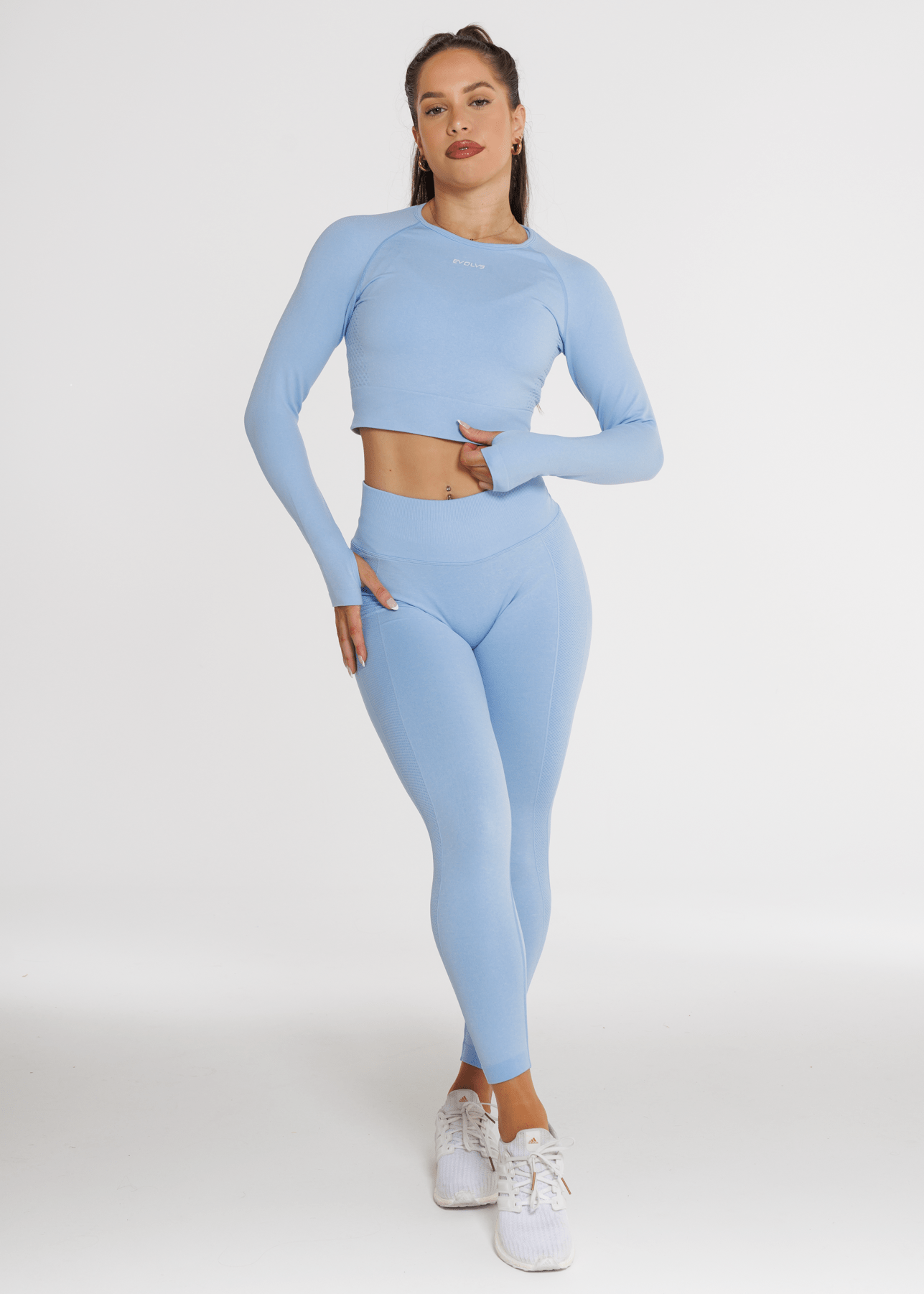 Evolve Apparel Long Sleeve Tops Prime Seamless Long Sleeve - Sky