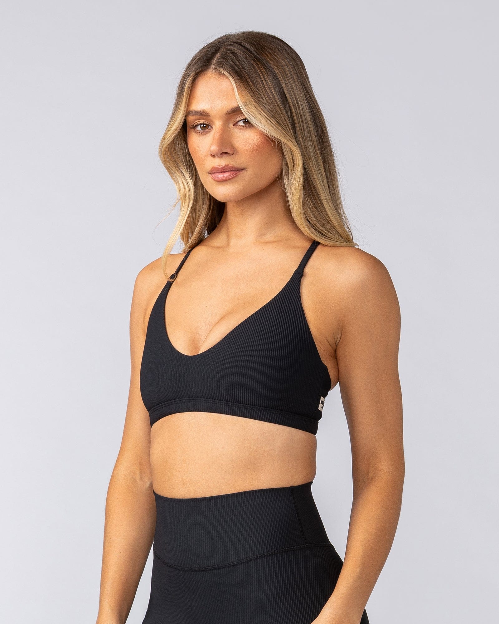 Fantasy Rib Bralette Black - Muscle Nation women's bralette, view 4