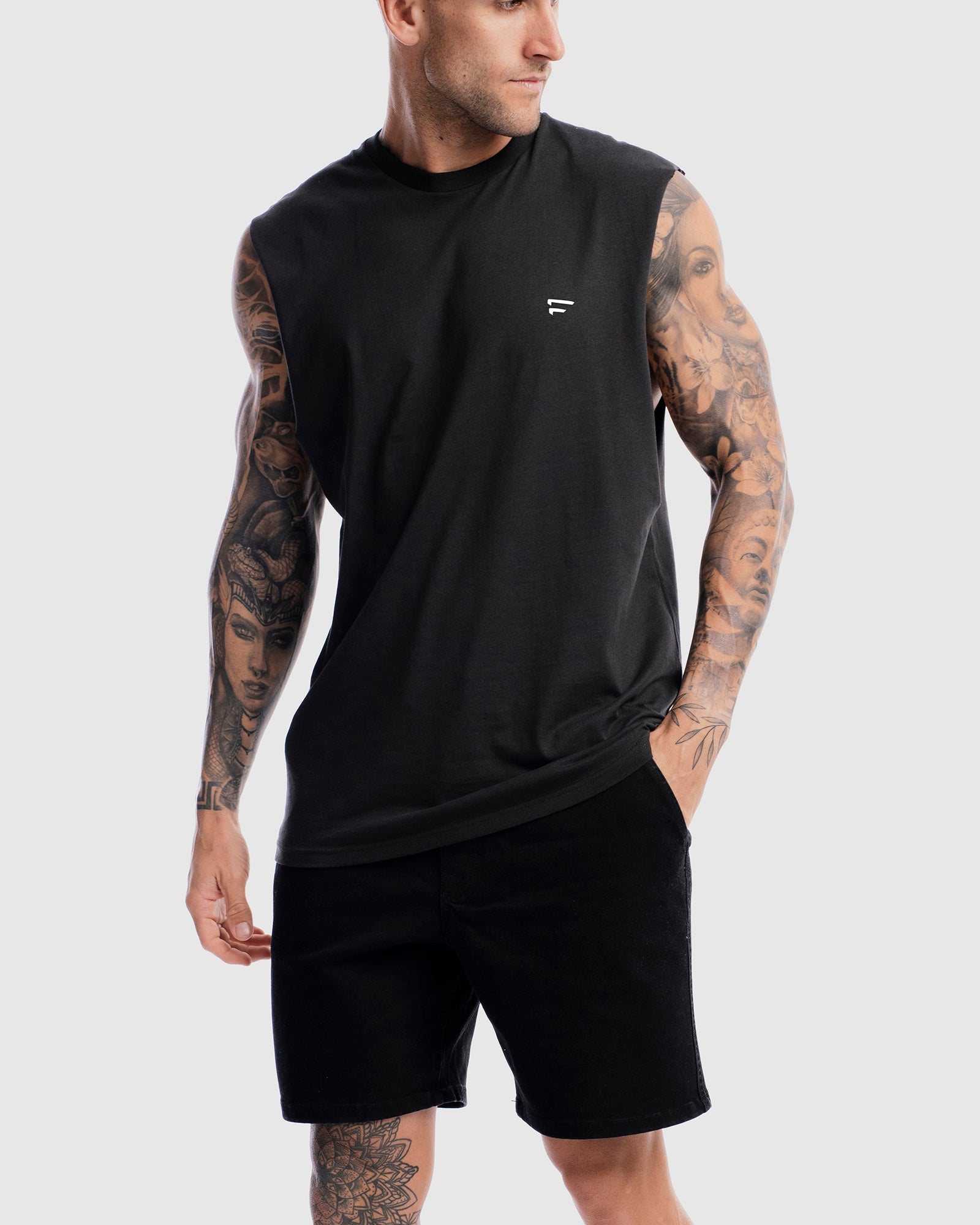 First Division Mens Printed Tanks Performance Crest Rise Tank