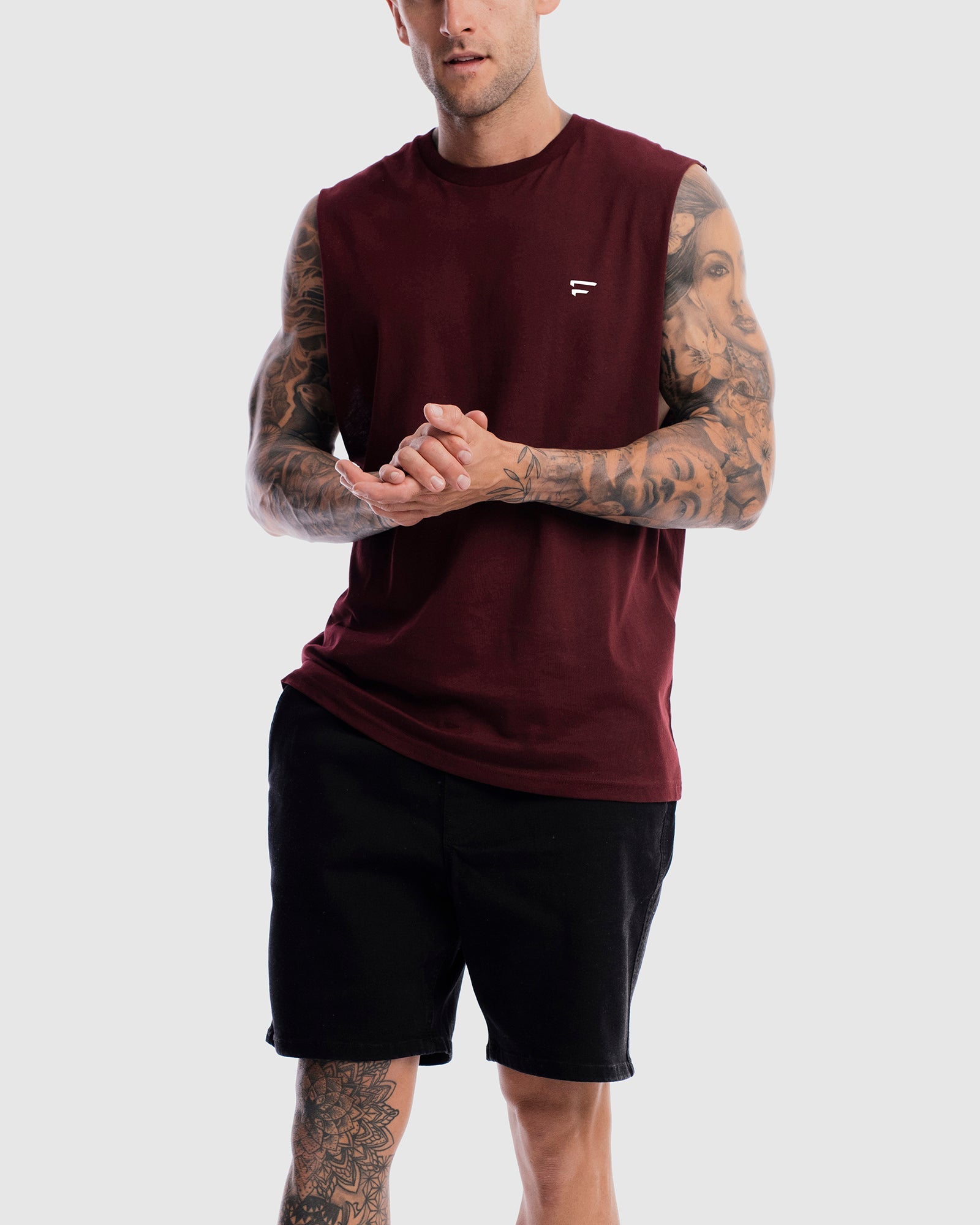 First Division Mens Printed Tanks Performance Crest Rise Tank