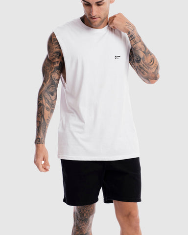 First Division Mens Printed Tanks Performance Crest Rise Tank