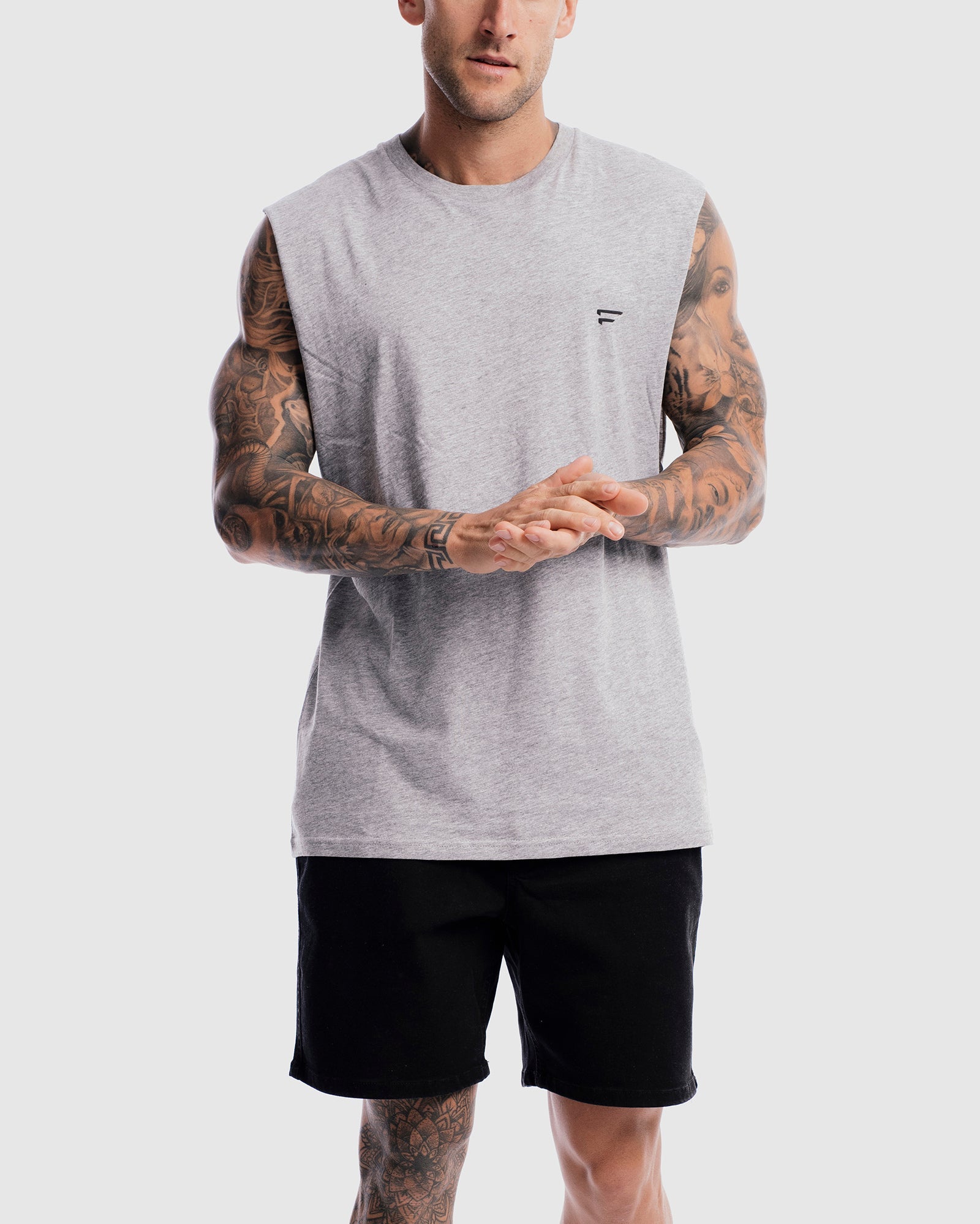 First Division Mens Printed Tanks Performance Crest Rise Tank