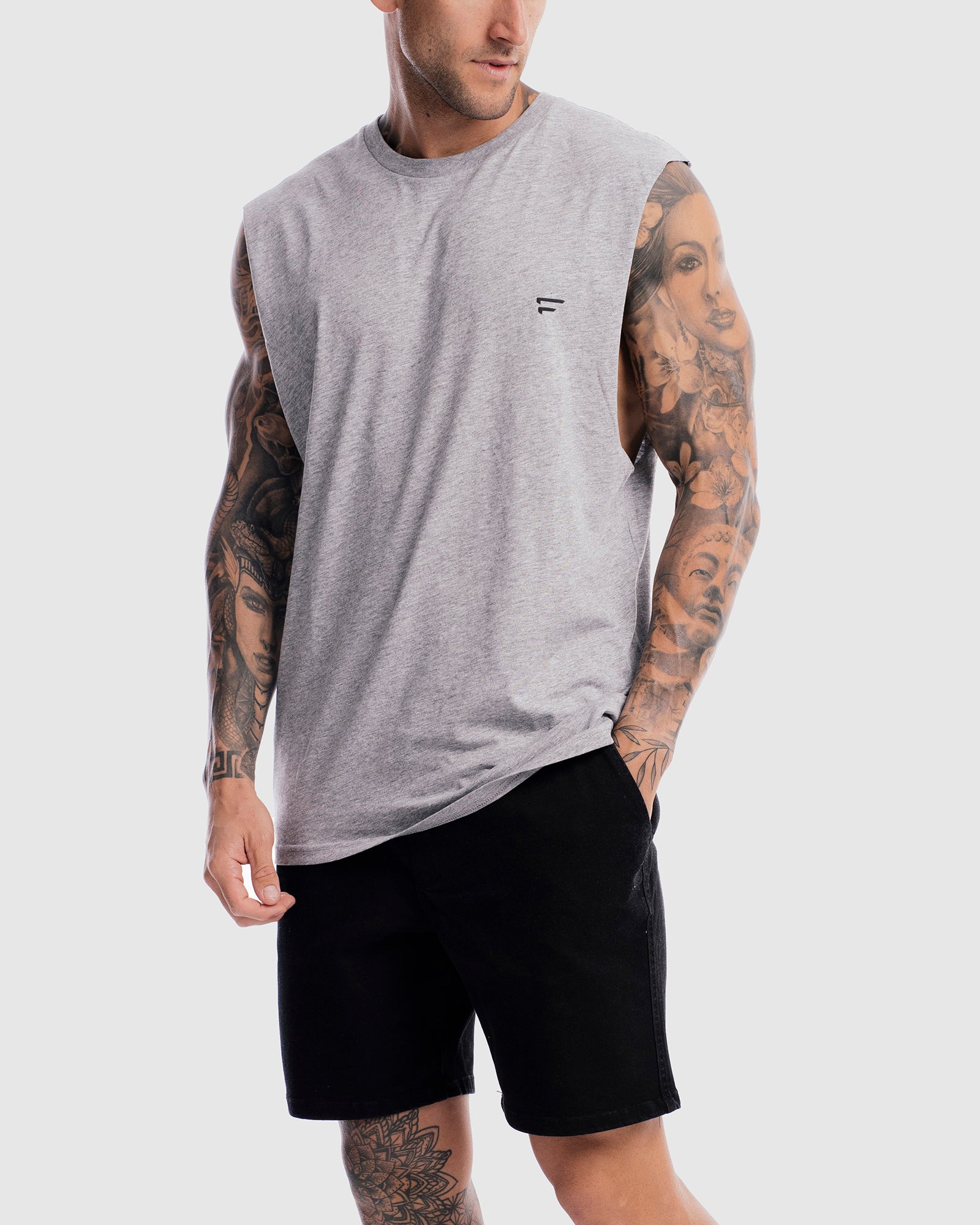 First Division Mens Printed Tanks Performance Crest Rise Tank