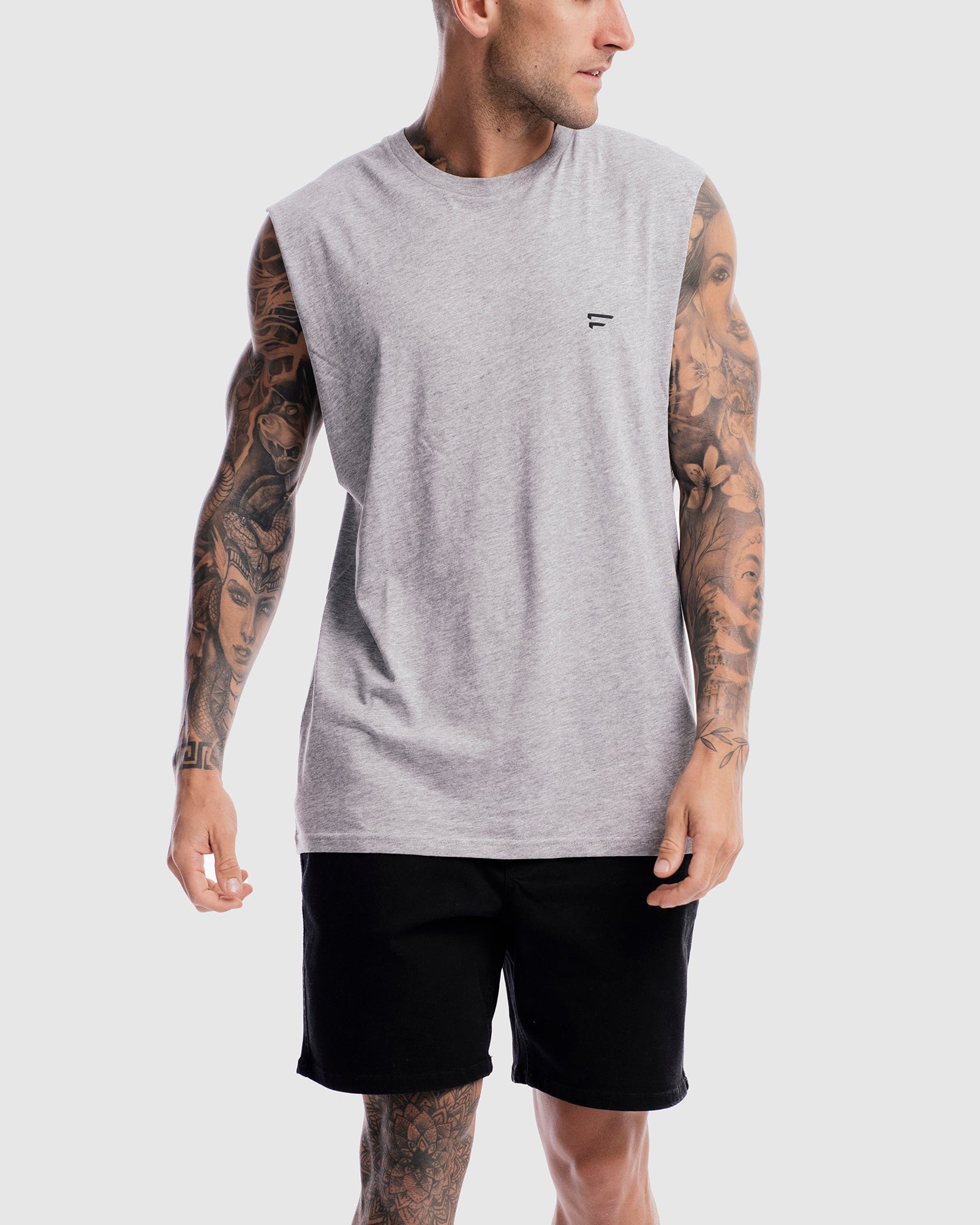 First Division Mens Printed Tanks Performance Crest Rise Tank