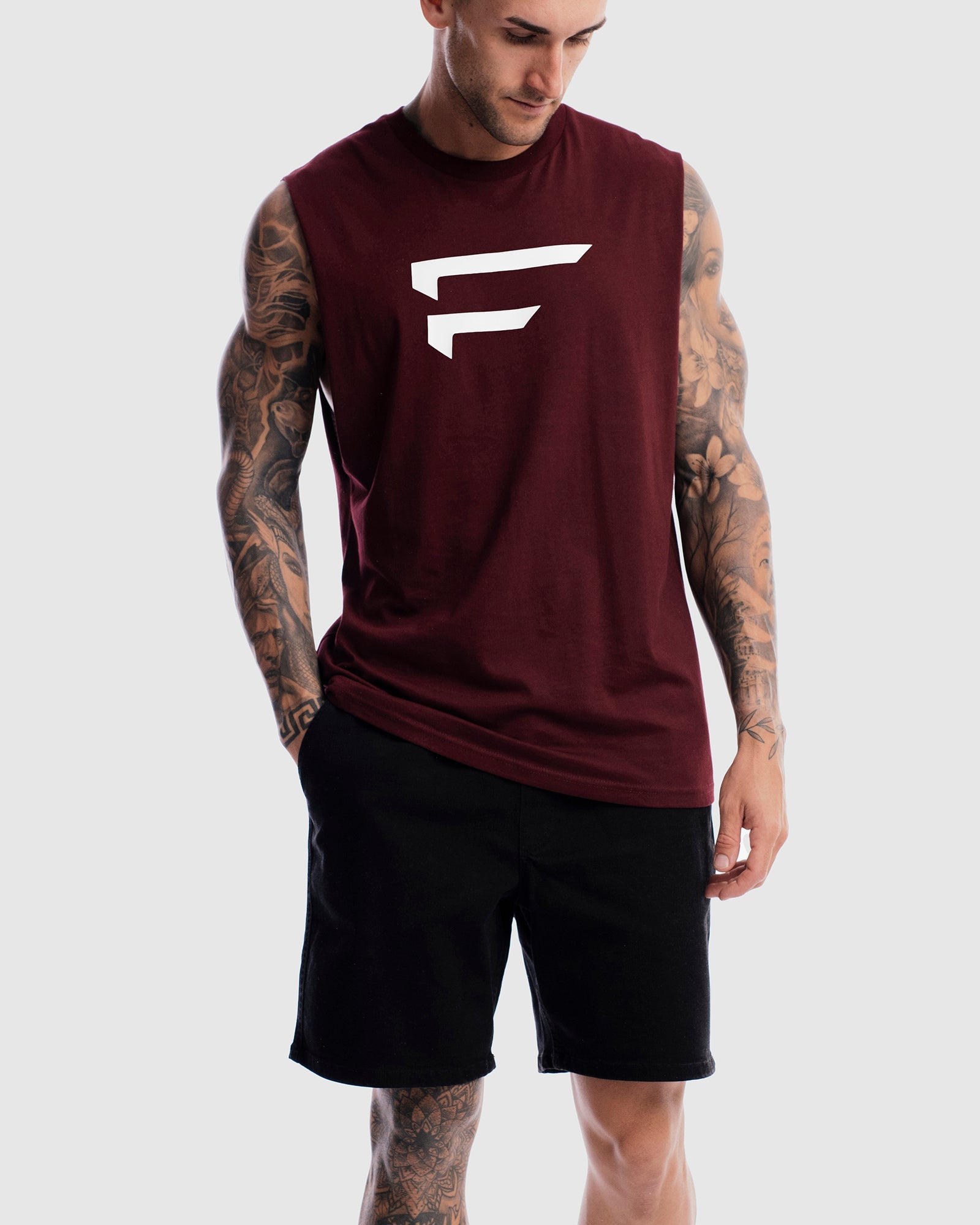 First Division Mens Printed Tanks Performance Logo Tank