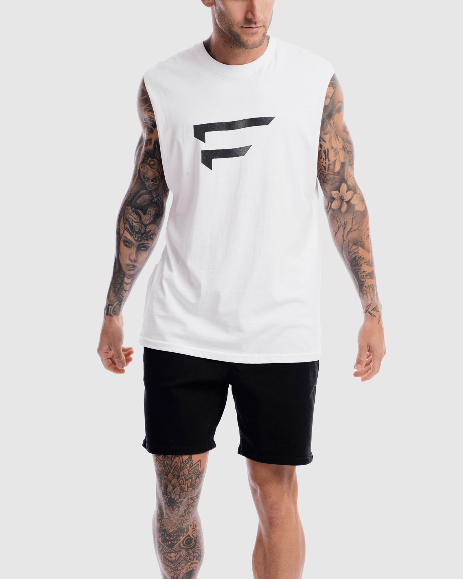 First Division Mens Printed Tanks Performance Logo Tank