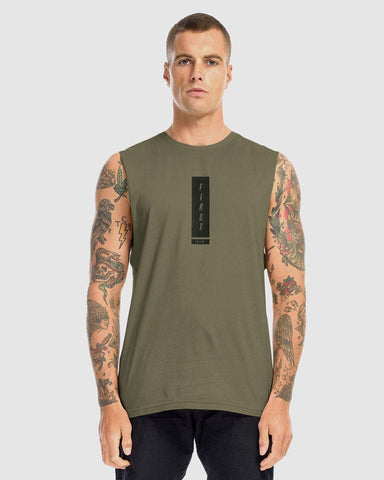 First Division Mens Printed Tanks Printed Product / S Midfield Tank