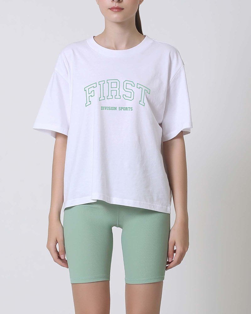 First Division T-Shirts Varsity Tee - White/Green