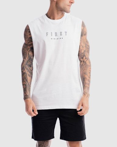 First Division Tank Tops L First Rise Tank - White