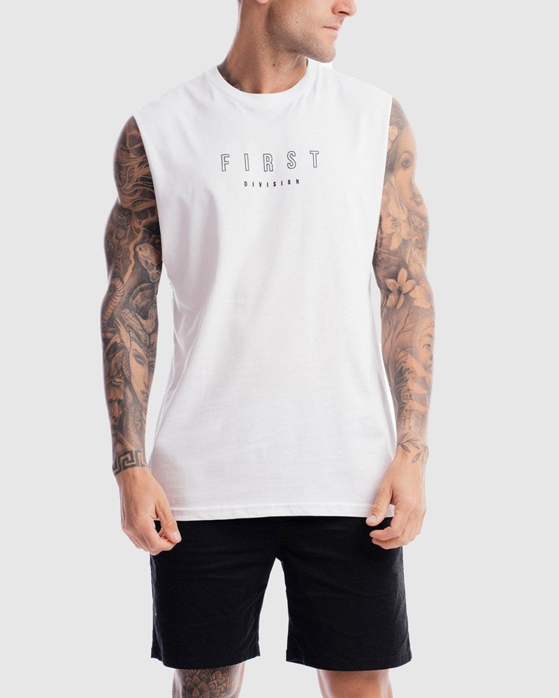 First Division Tank Tops L First Rise Tank - White