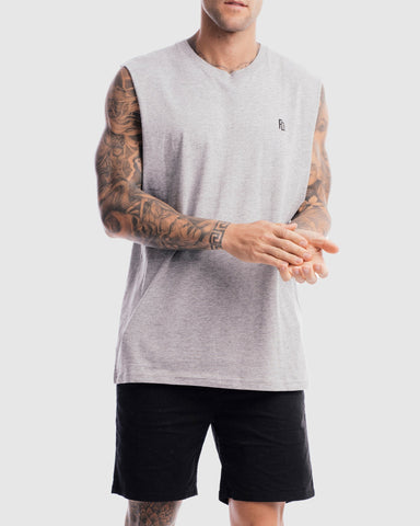 First Division Tank Tops Mens Contract Rise Tank - Marle Grey