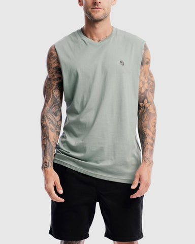 First Division Tank Tops Mens Contract Rise Tank - Sage