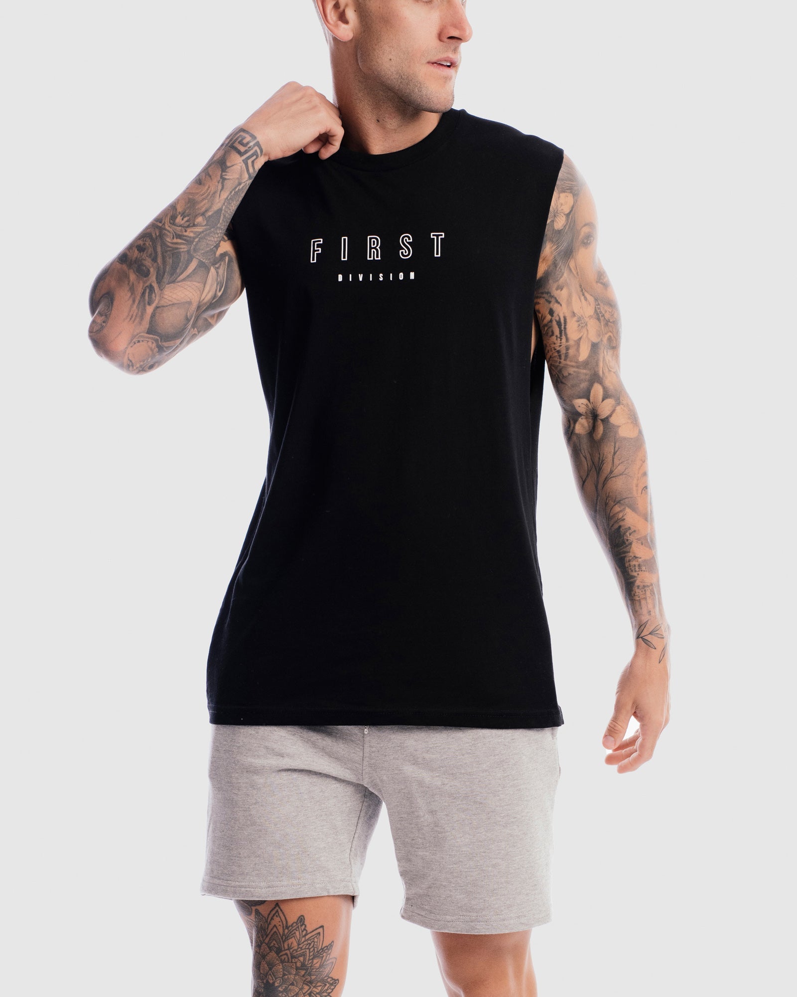 Ugle First Rising First Rise Tank - Black | First Division | Mens Tank Top — Be Activewear