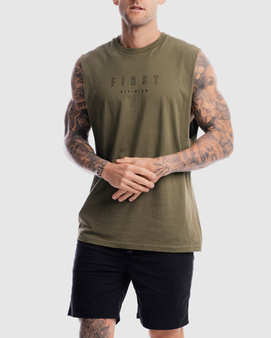 First Division Tank Tops Mens First Rise Tank - Olive