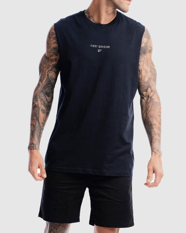 First Division Tank Tops Mens Grand Stand Centre Tank - Ink