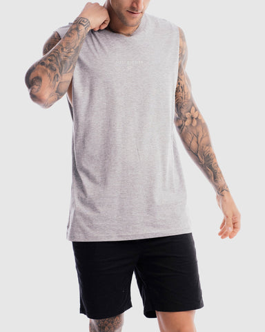 First Division Tank Tops Mens Grand Stand Centre Tank - Marle Grey