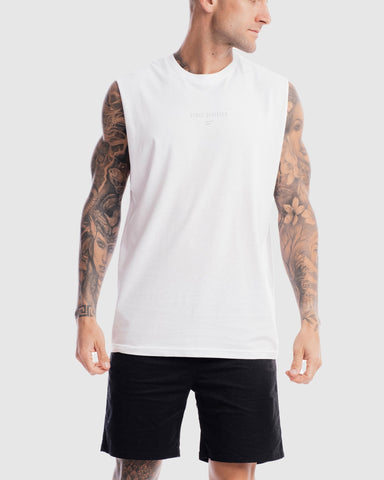 First Division Tank Tops Mens Grand Stand Centre Tank - White