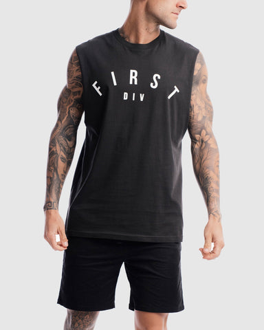 Core Logo Tank - Vintage Black | First Division | Mens Tank Top
