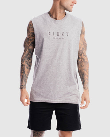 First Division Tank Tops S Mens First Rise Tank - Marle Grey