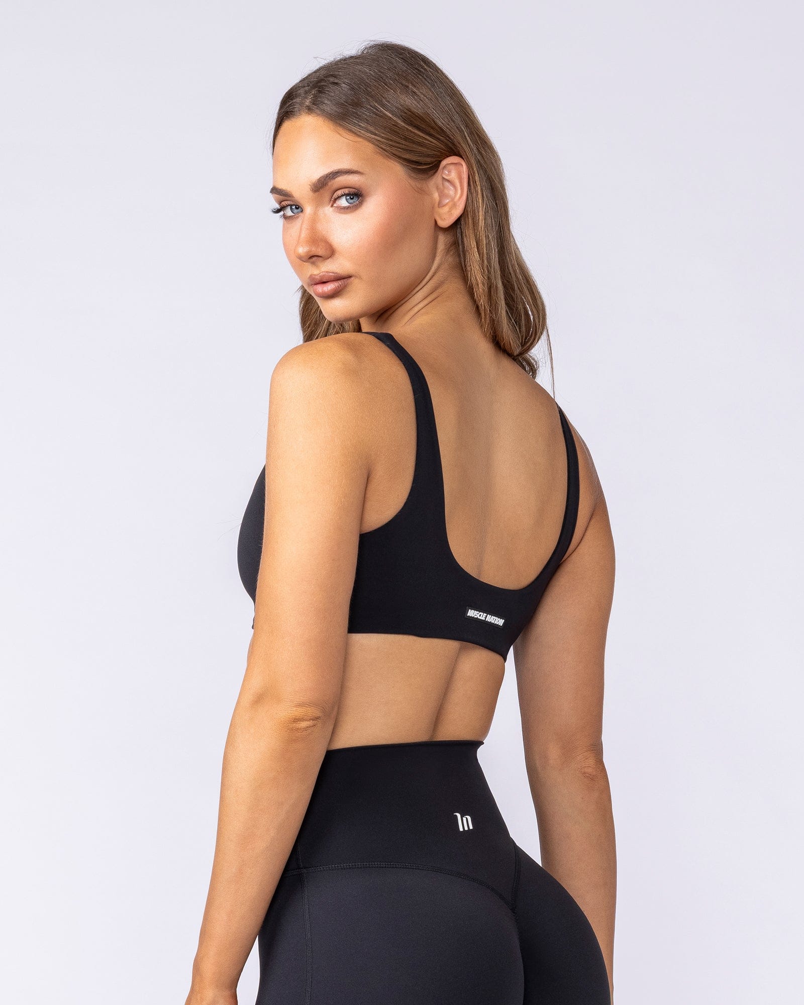 Fundamental Aura Bra Black - Muscle Nation women's sports bra, view 2