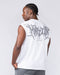 Gothic Boxy Muscle Tank - White