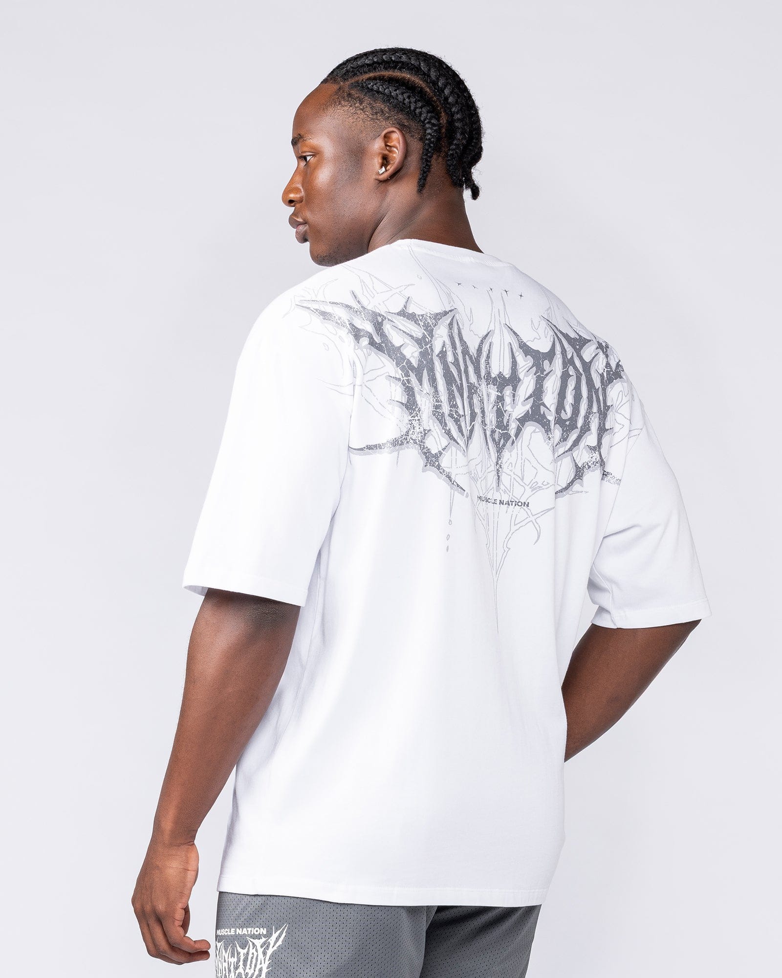 Gothic Oversized Tee - White