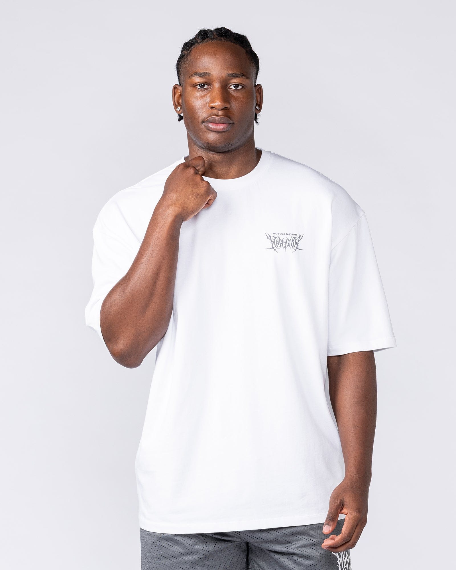 Gothic Oversized Tee - White