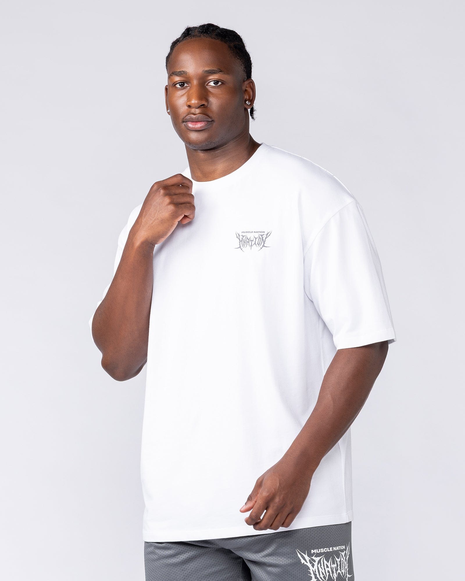 Gothic Oversized Tee - White