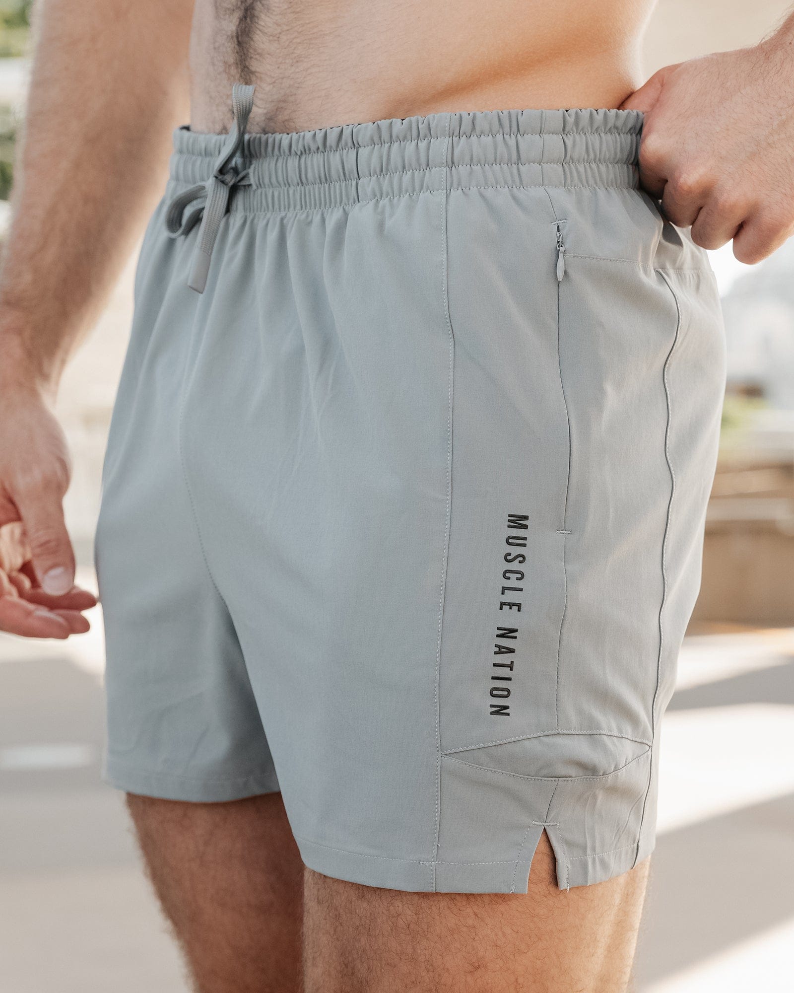 Streamline Training 3" Shorts Jet Grey - Muscle Nation men's gym shorts