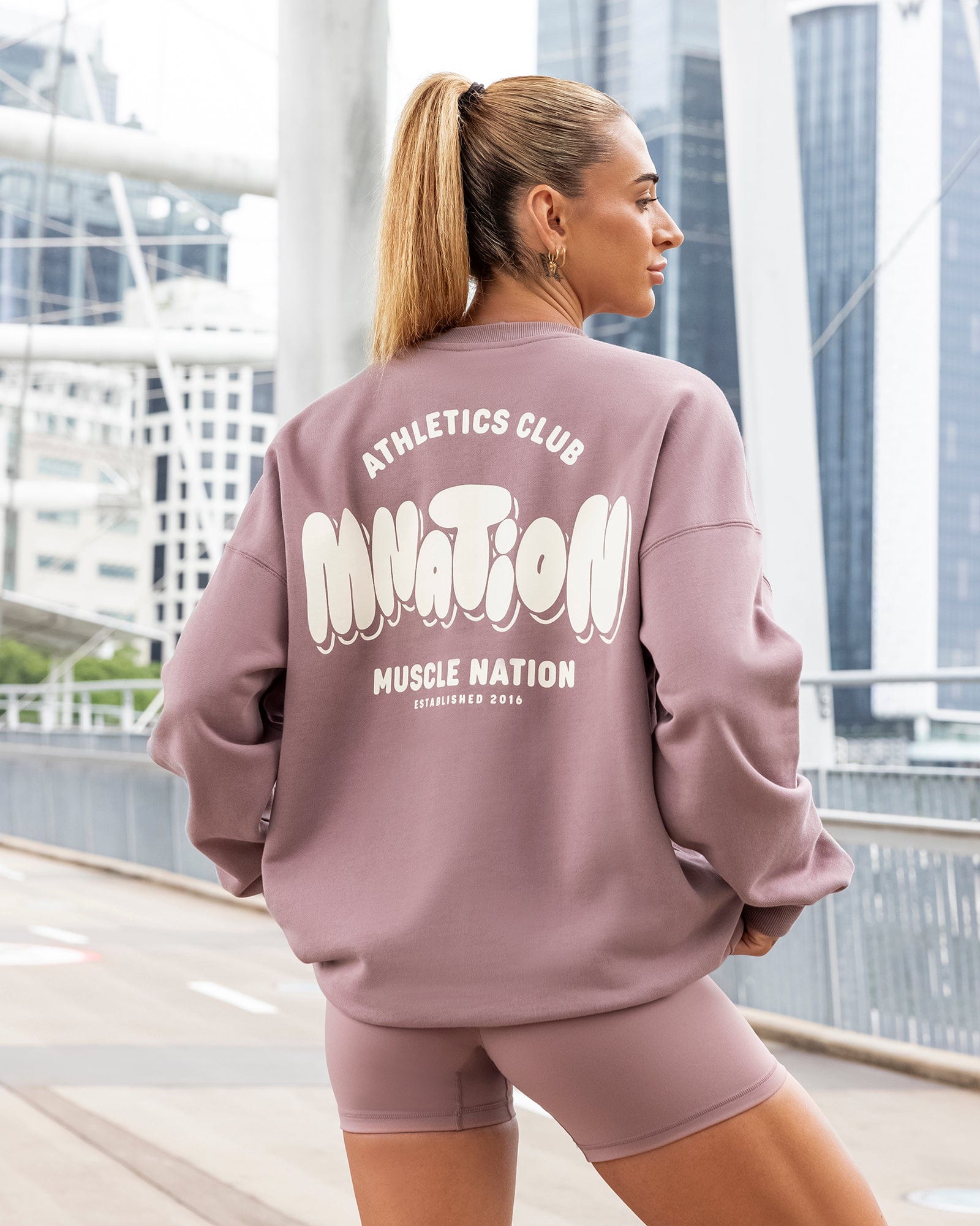 Bubble Oversized Pullover - Mocha Berry