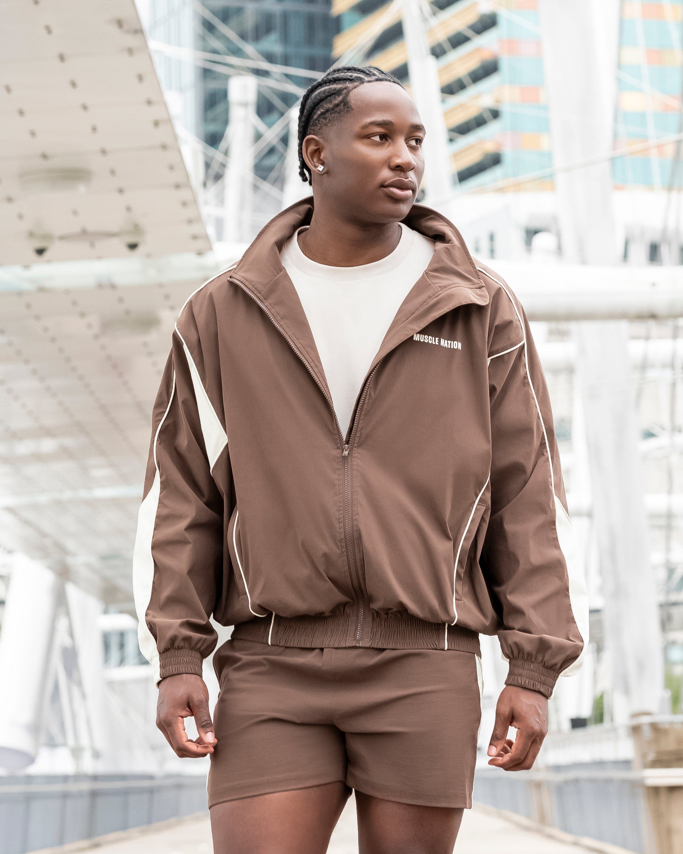 Command Windbreaker Zip Through - Brown